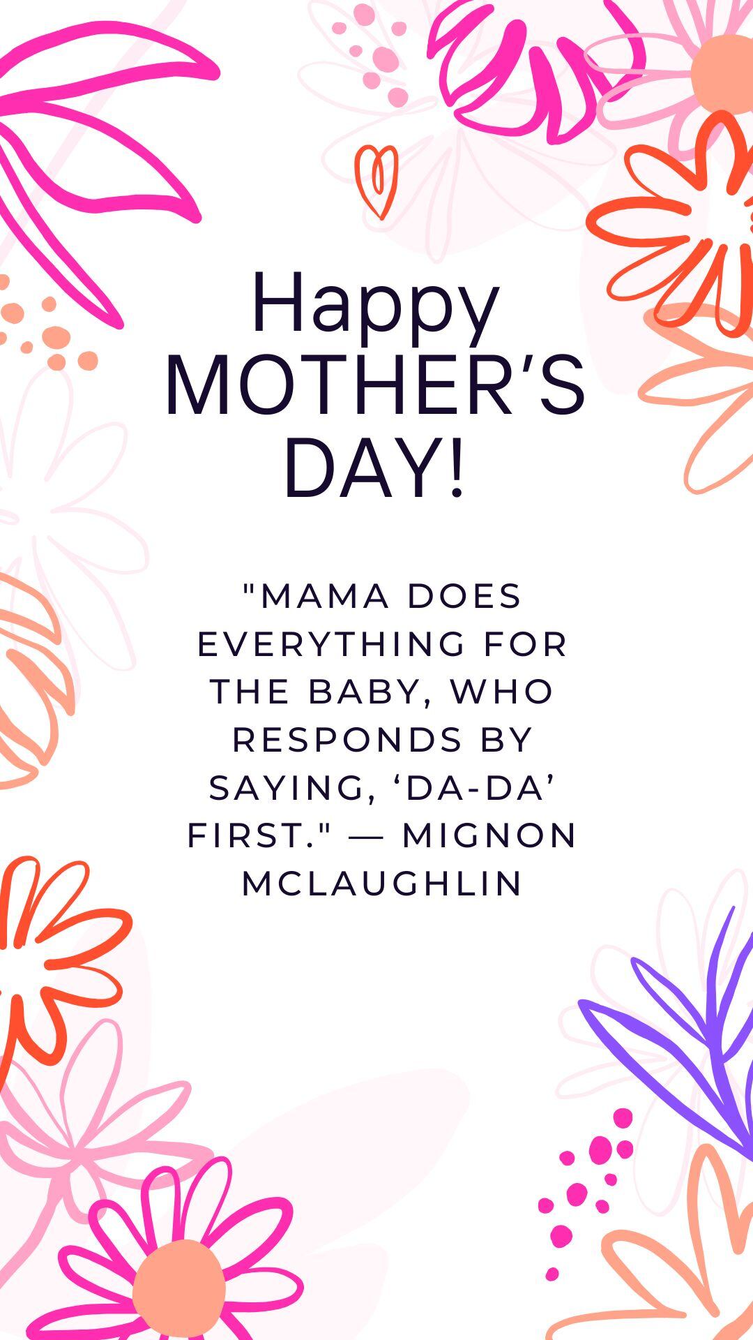 It's hard to be apart; please know you're in my heart! Happy Mother's Day, Mom! (Photo: Canva,com)
